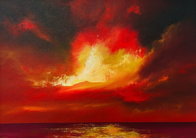 'Sunset over Forte Dei Marmi' by artist Maureen Rocksmoore